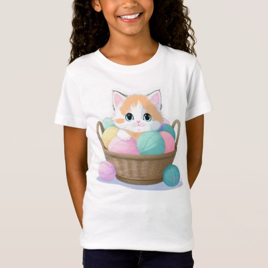 Schattige kawaii kat t-shirt (Voorkant)
