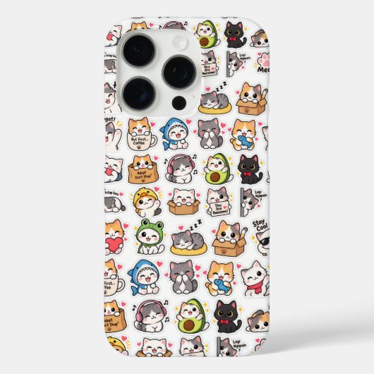 Schattige Kawaii Kat Telefoonhoes – Aardig Case-Mate iPhone Case (Achterkant)