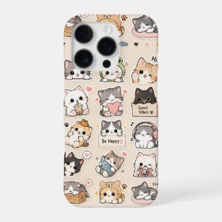 Schattige Kawaii Kat Telefoonhoes – Aardig iPhone 16 Pro Hoesje