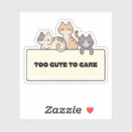 Schattige Kawaii Katten Grappig Cute Kat Design Sticker