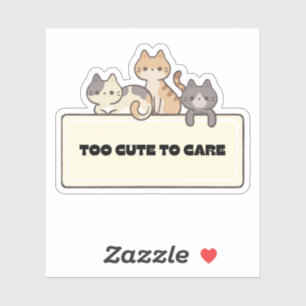 Schattige Kawaii Katten Grappig Cute Kat Design Sticker