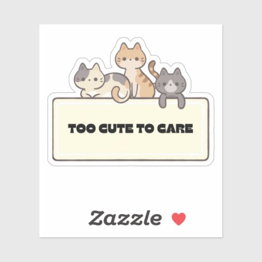 Schattige Kawaii Katten Grappig Cute Kat Design Sticker (Vel)