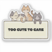 Schattige Kawaii Katten Grappig Cute Kat Design Sticker (Voorkant)
