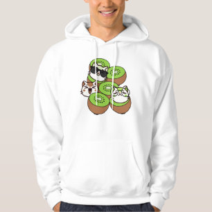 Schattige Kawaii Katten in Tropisch Kiwi Fruit Hoodie