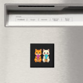 Schattige Kawaii Katten Neko 67 Drip Meme Grappig  Magneet (Insitu (Vaatwasser))