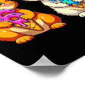 Schattige Kawaii Katten Neko 67 Drip Meme Grappig Poster (Hoek)