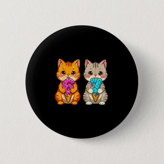 Schattige Kawaii Katten Neko 67 Drip Meme Grappig Ronde Button 5,7 Cm (Voorkant)