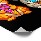 Schattige Kawaii Katten Neko 67 Drip Meme Grappige Poster (Hoek)