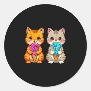Schattige Kawaii Katten Neko 67 Drip Meme Grappige Ronde Sticker