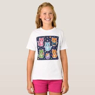 Schattige Kawaii Katten Neko Grappige Kitten Kat L T-shirt