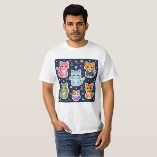 Schattige Kawaii Katten Neko Grappige Kitten Kat L T-shirt