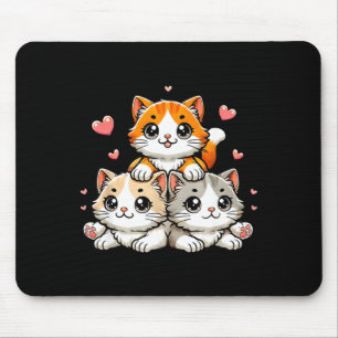 Schattige kawaii katten neko grappige kitten katte muismat