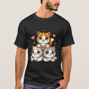 Schattige kawaii katten neko grappige kitten katte t-shirt
