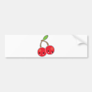 schattige kawaii - kersen bumpersticker