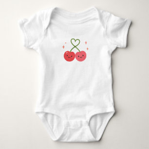 Schattige Kawaii Kersen Hart Steel Fruit Koppel Vo Romper