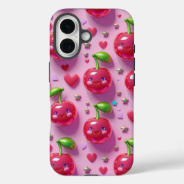 "Schattige kawaii kersenpatroon voor telefoonhoesj iPhone 16 Hoesje