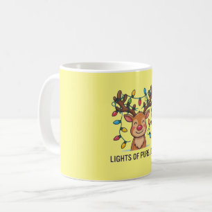 Schattige Kawaii Kerst Rendier Lichtjes van Pure V Koffiemok
