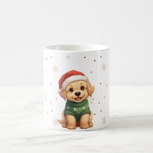 Schattige Kawaii Kersthond - Puppy Kerstontwerp Koffiemok