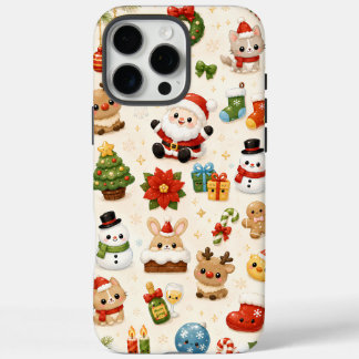 Schattige Kawaii Kerstmis iPhone 16 Pro Max Hoesje