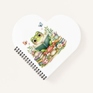 Schattige Kawaii Kikker Leest een Boek | Watercolo