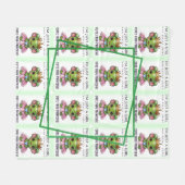 Schattige Kawaii kikker Prinses Patroon Fleece Deken (Voorkant (Horizontaal))