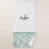 Schattige Kawaii Kitten Badhanddoek (Badhanddoek)
