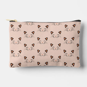 Schattige Kawaii Kitten Kat Gezicht Patroon Potloo Etui