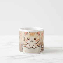Schattige Kawaii Kitten Koffiemok | Schattige Katt