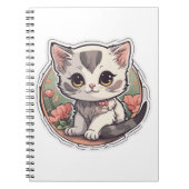 Schattige Kawaii Kitten Notitieboek (Voorkant)