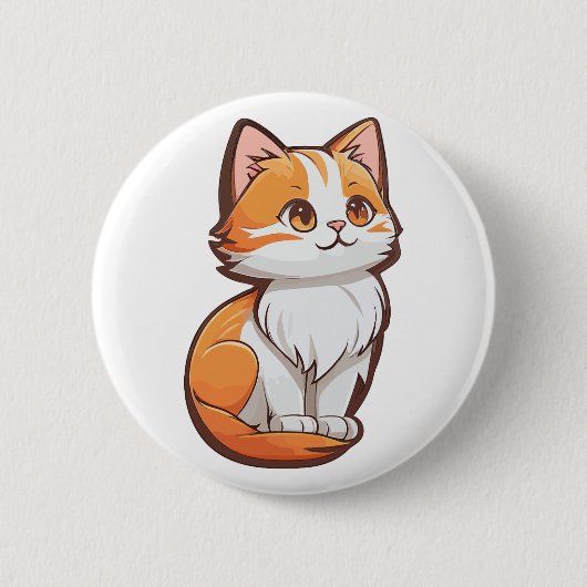 Schattige Kawaii Kitten Ronde Button 5,7 Cm (Voorkant)