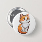 Schattige Kawaii Kitten Ronde Button 5,7 Cm (Voorkant /achterkant)