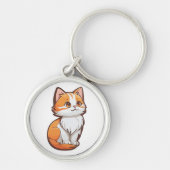 Schattige Kawaii Kitten Sleutelhanger (Voorkant)