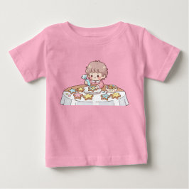 Schattige Kawaii Kleine Bakker Versierde Ster Koek