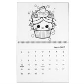 Schattige Kawaii Kleurkalender Kalender (Mar 2027)