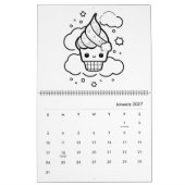 Schattige Kawaii Kleurkalender Kalender (Jan 2027)