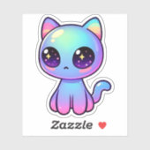 Schattige Kawaii kleurrijke Galaxy Cat Sticker (Vel)