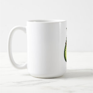 Schattige Kawaii Knipogende Avocado met Bril Koffiemok