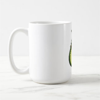 Schattige Kawaii Knipogende Avocado met Bril Koffiemok