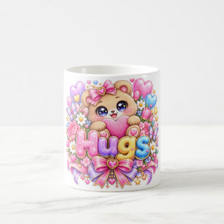 Schattige Kawaii Knuffel Teddybeer Pastel Roze Blo Koffiemok