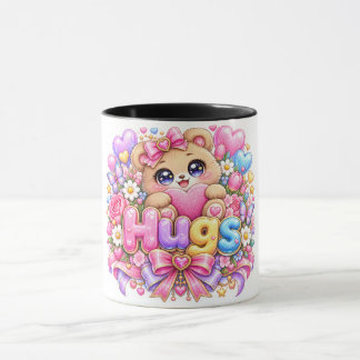 Schattige Kawaii Knuffels Teddybeer Pastel Roze Bl Mok