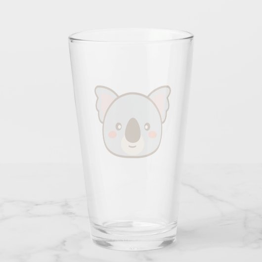 Schattige Kawaii Koala Glas (Achterkant)