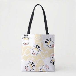 Schattige Kawaii Koe Canvas tas – Pasteldier Boerd