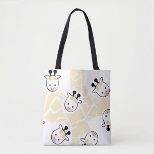 Schattige Kawaii Koe Canvas tas – Pasteldier Boerd