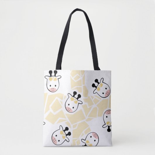 Schattige Kawaii Koe Canvas tas – Pasteldier Boerd (Voorkant)