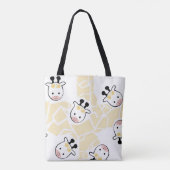 Schattige Kawaii Koe Canvas tas – Pasteldier Boerd (Achterkant)