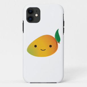 Schattige Kawaii Lachende Mango iPhone 11 Hoesje