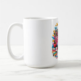 Schattige Kawaii Leerling met Schoolspullen  Koffiemok