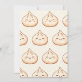 Schattige Kawaii Little Dumpling Baby shower Kaart (Achterkant)