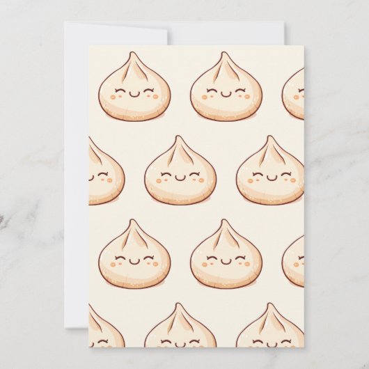 Schattige Kawaii Little Dumpling Baby shower Kaart (Achterkant)
