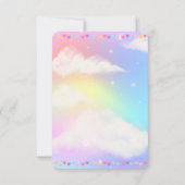 Schattige Kawaii Little Lamb Baby shower Bedankkaart (Achterkant)